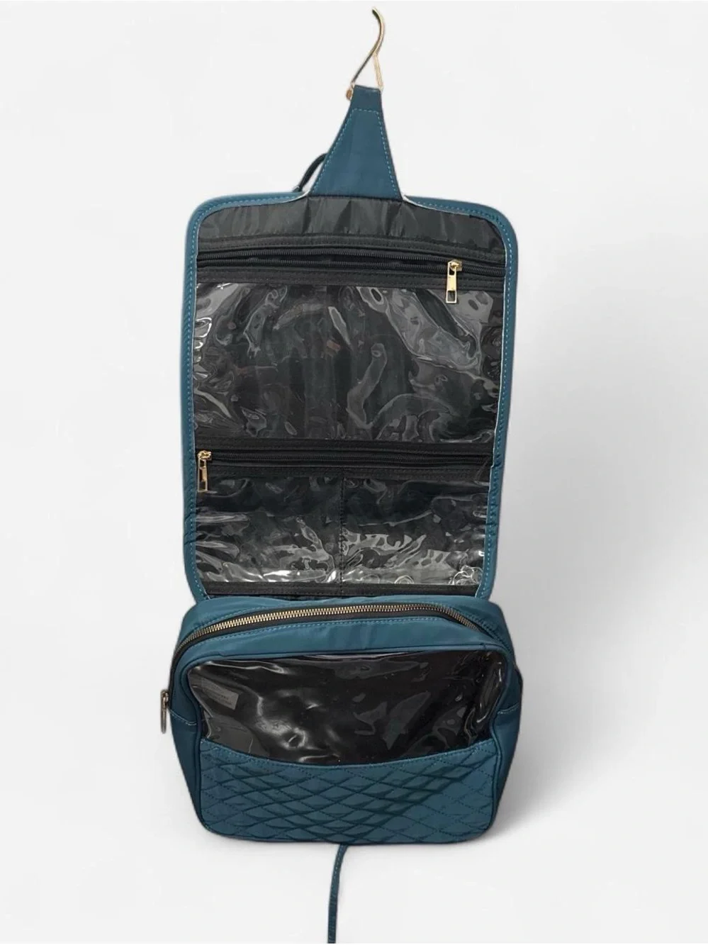 Adrienne Vittadini Teal Quilted Women’s Bathroom Carry Bag